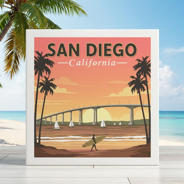 Vintage San Diego California Tile (Creator Uploaded)