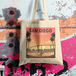 Vintage San Diego California Tote Bag