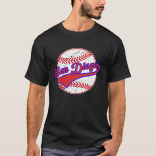 Vintage San Diego Cityscape Baseball For Men Wome T-Shirt