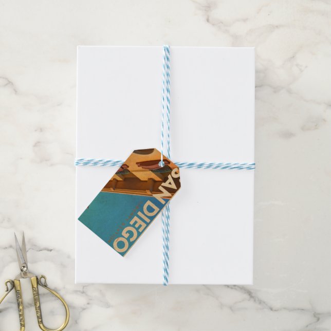 Vintage San Diego Gift Tag (With Twine)