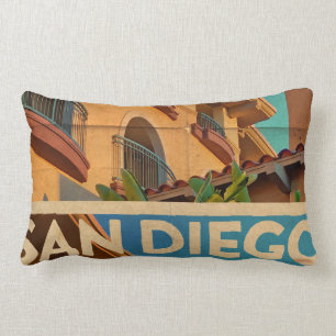 Vintage San Diego Lumbar Pillow