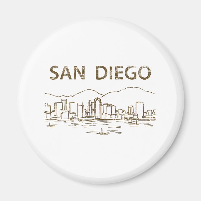 Vintage San Diego Magnet (Front)