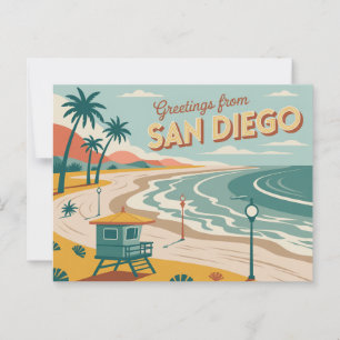 Vintage San Diego Postcard Greetings from