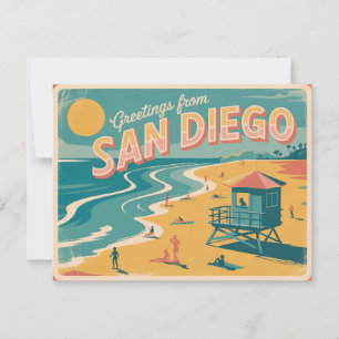 Vintage San Diego Postcard Greetings from