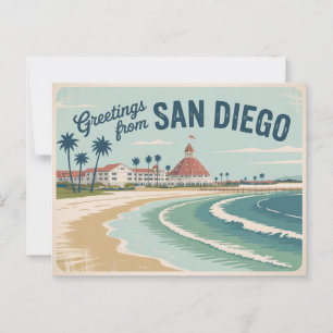 Vintage San Diego Postcard Greetings from