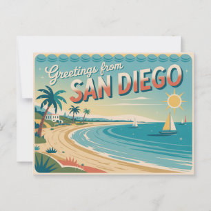 Vintage San Diego Postcard Greetings from