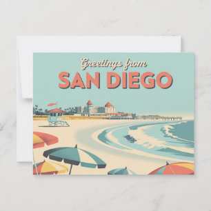 Vintage San Diego Postcard Greetings from