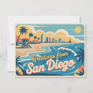 Vintage San Diego Postcard Greetings from