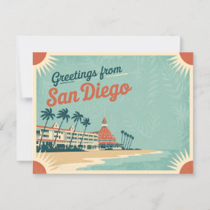 Vintage San Diego Postcard Greetings from