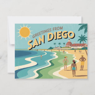 Vintage San Diego Postcard Greetings from