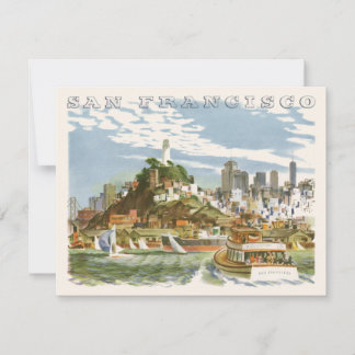 Vintage San Francisco Bay Travel Poster Ferryboat