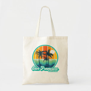 Vintage San Francisco California Summer 90s Beach Tote Bag