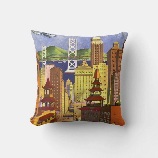 Vintage San Francisco Cushion (Front)