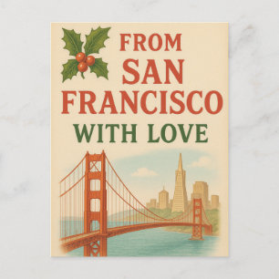 Vintage San Francisco Holiday Postcard
