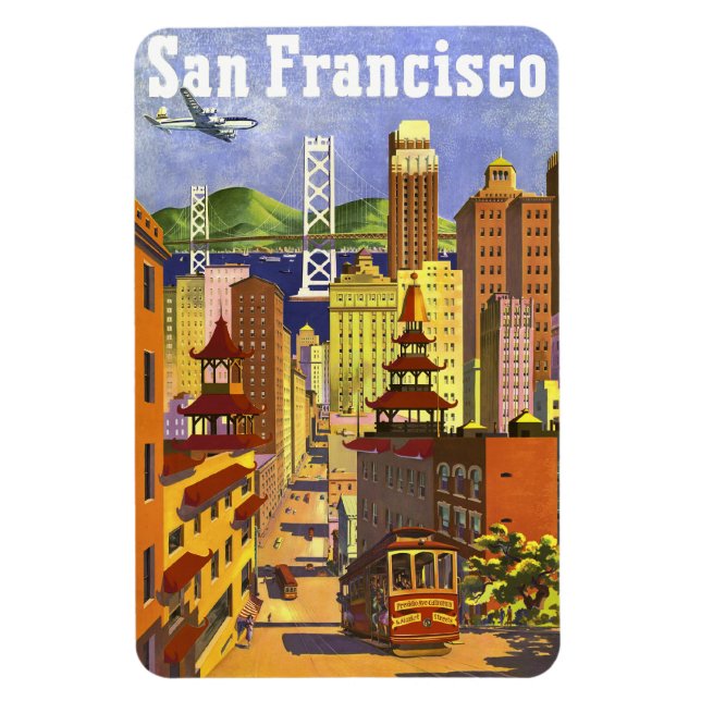 Vintage San Francisco Magnet (Vertical)
