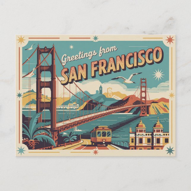 Vintage San Francisco Postcard | Greetings from (Front)