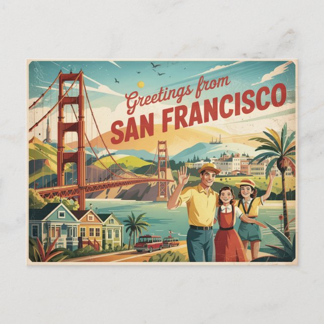 Vintage San Francisco Postcard | Greetings from (Front)