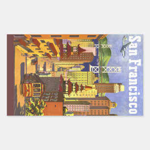 Vintage San Francisco Rectangular Sticker