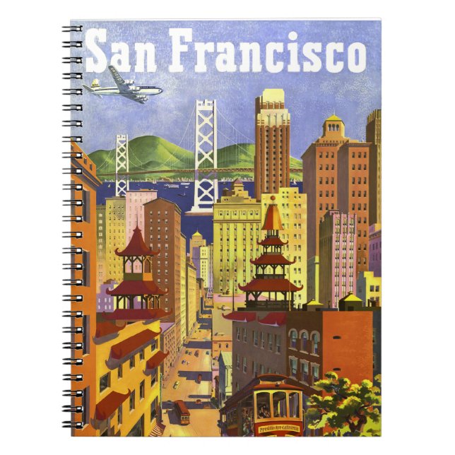 Vintage San Francisco Spiral Notebook (Front)