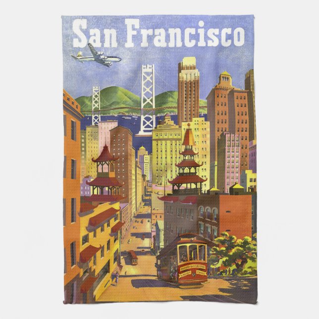 Vintage San Francisco Tea Towel (Vertical)