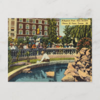 Vintage San Jacinto Plaza, El Paso, Texas