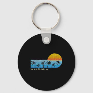 Vintage San Jose Del Cabo, Mx Palm Trees & Sun Key Ring