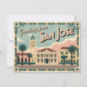 Vintage San Jose Postcard   Greetings from
