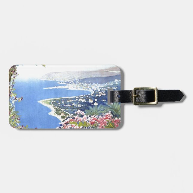 Vintage San Remo Italy Europe Travel Luggage Tag (Front Horizontal)