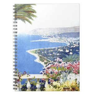 Vintage San Remo Italy Europe Travel Spiral Notebook