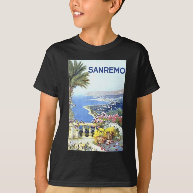 Vintage San Remo Italy Europe Travel T-Shirt (Front)
