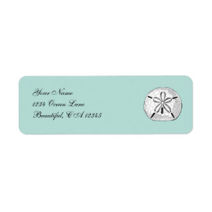 Vintage Sand Dollar Seashell Beach Address Label