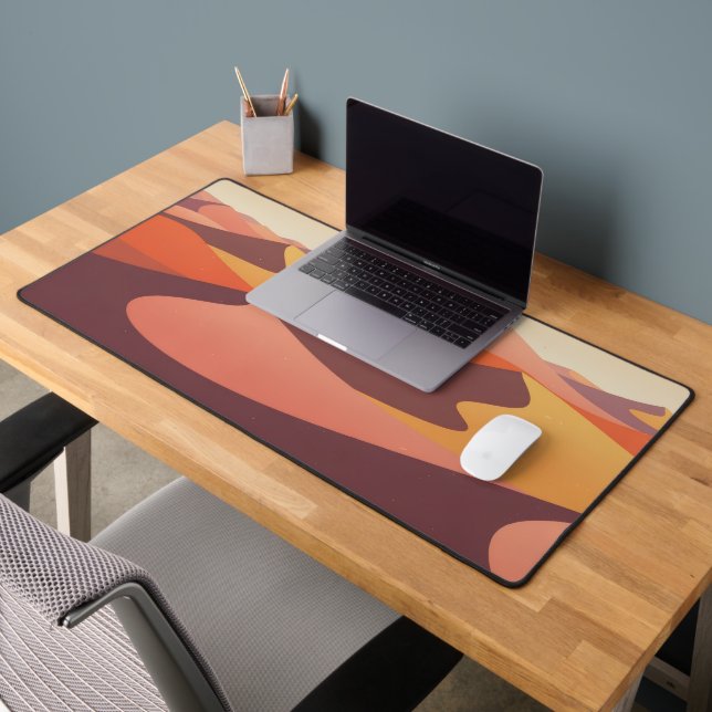 Vintage Sand Waves Desk Mat (Office 2)