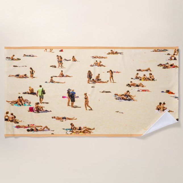 Vintage Sandy Beach's  Beach Towel (Front)