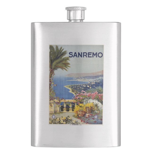 Vintage Sanremo Italy flask (Front)