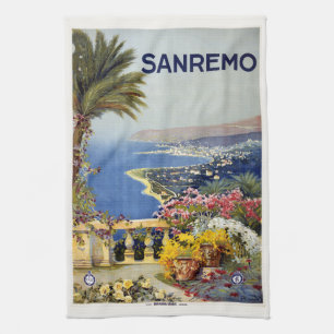 Vintage Sanremo Italy hand towel