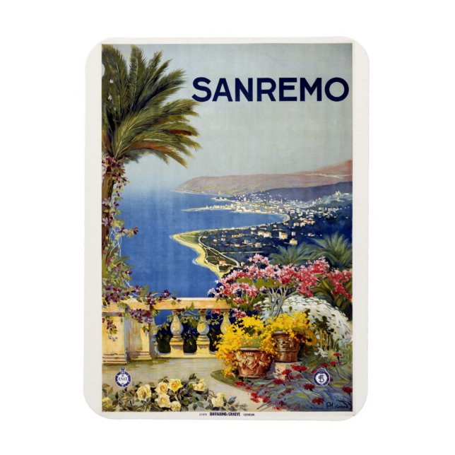 Vintage Sanremo Italy magnet (Vertical)