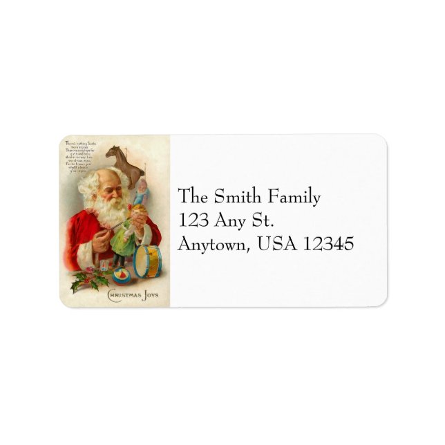 Vintage Santa Address Labels (Front)