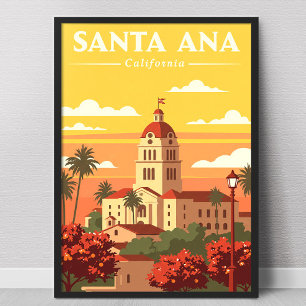 Vintage Santa Ana California Poster
