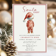 Vintage Santa Baby Christmas Baby Showe