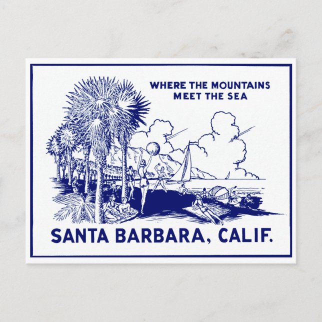 Vintage Santa Barabara California Postcard (Front)