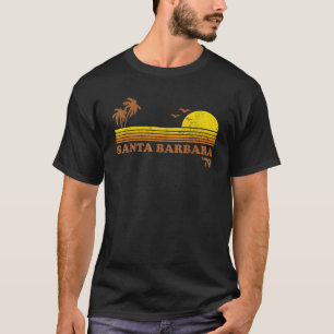 Vintage Santa Barbara Beach California Retro Sunse T-Shirt