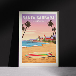 Vintage Santa Barbara California Poster