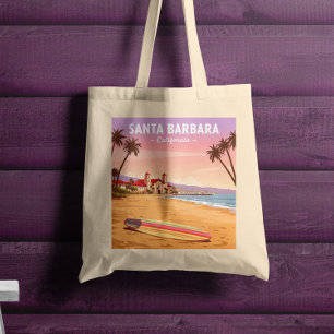 Vintage Santa Barbara California Tote Bag