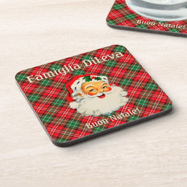 Vintage Santa Buon Natale Coasters (Left Side)
