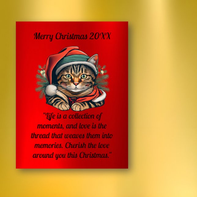 Vintage Santa Cat Christmas Postcard (Creator Uploaded)