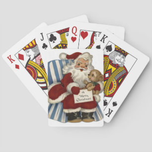 Vintage Santa Christianity Holidays Christmas Playing Cards