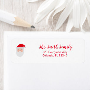 Vintage Santa Christmas Address Label