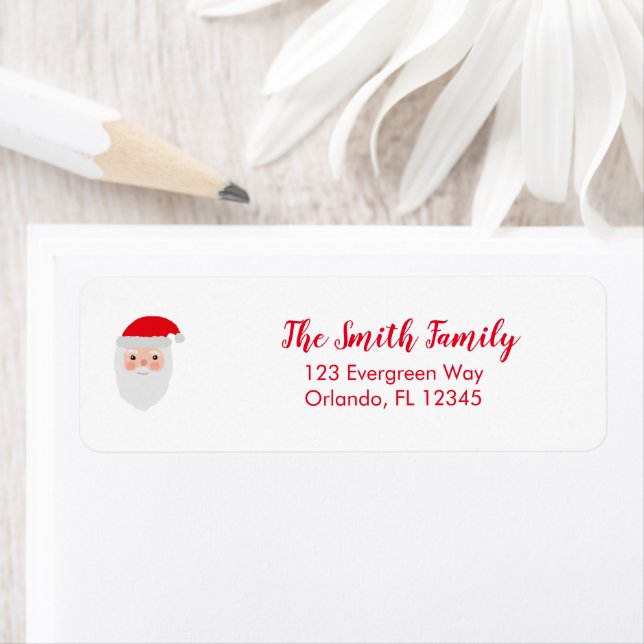 Vintage Santa Christmas Address Label (Insitu)