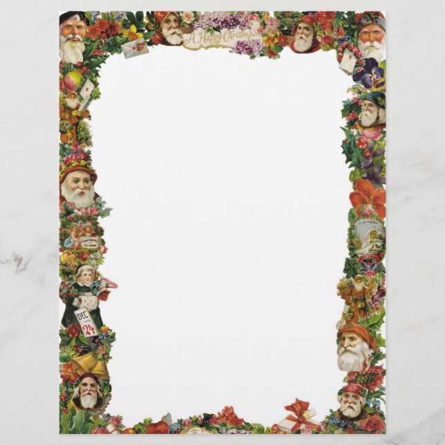 Vintage Santa Christmas Border (Front)