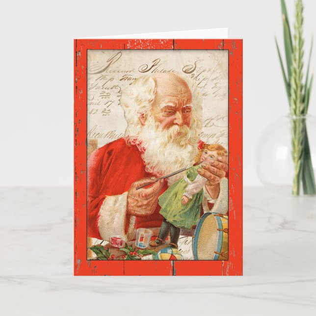 Vintage Santa Christmas Card (Front)